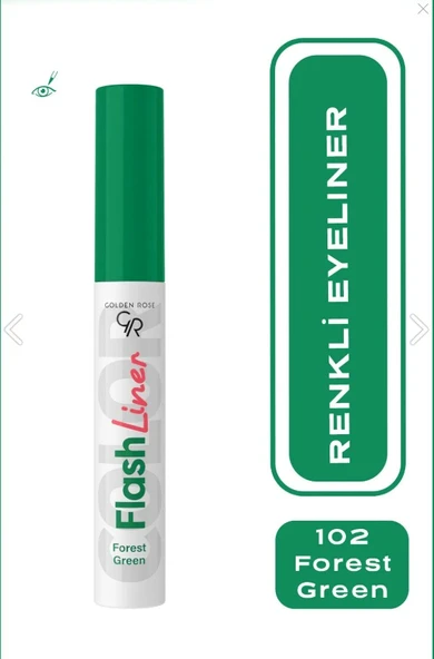 Golden Rose Flash Liner Colered Eyeliner No:102 Forest Green - Renkli Eyeliner ürün görseli 1