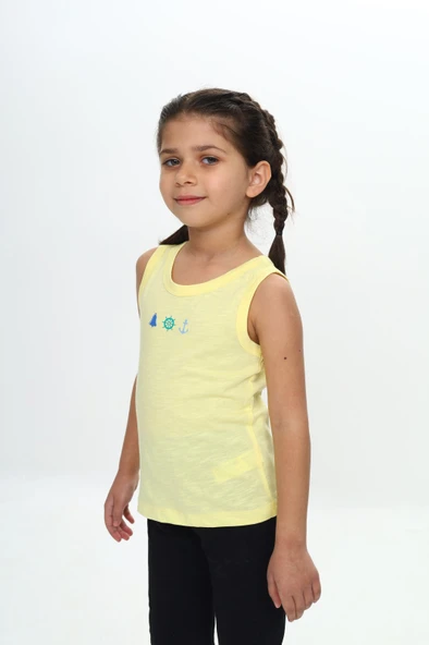 Toontoy Kız Çocuk Baskılı Atlet - Resim 6