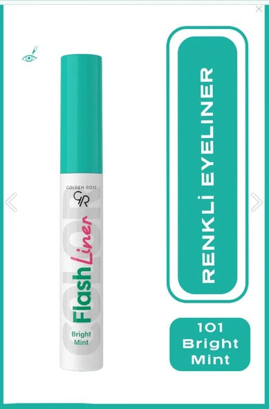 Golden Rose Flash Liner Colered Eyeliner No:101 Bright Mint - Renkli Eyeliner ürün görseli 1