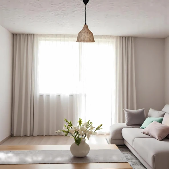 Vivo Krem Rattan Sarkıt Avize - Resim 2
