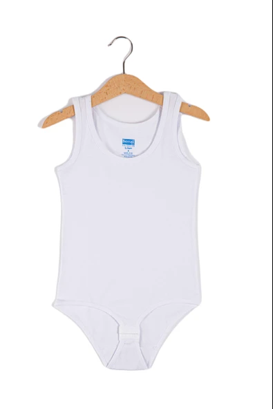 Kız Çocuk Likralı Geniş Askılı Kolsuz Çıtçıtlı Body Berrak-2538 ürün görseli 1
