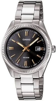 Casio LTP-1302D-1A2VDF Quartz Çelik Gri Siyah Kadran 30 mm Kadın Kol Saati ürün görseli 1