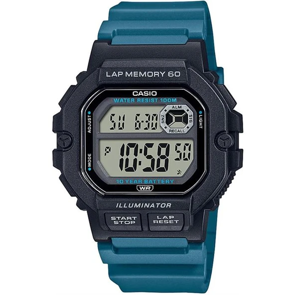 Casio WS-1400H-3AVDF Silikon Mavi 47 mm Erkek Kol Saati ürün görseli 1