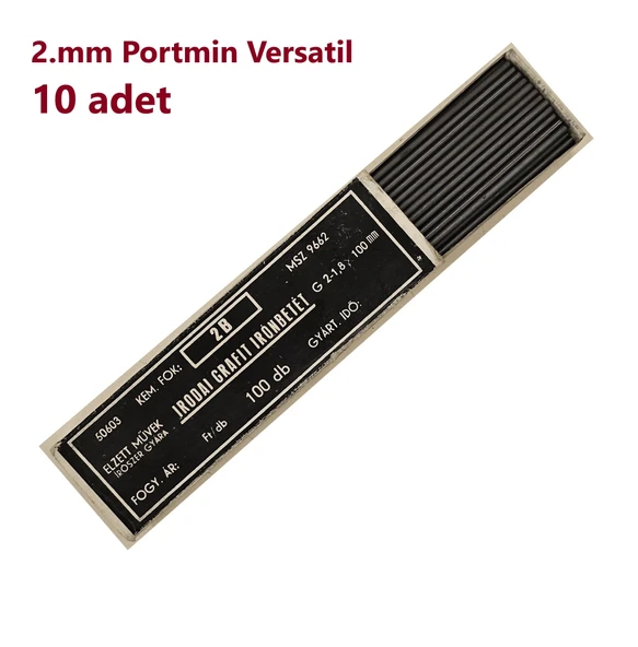 2B - 2-1,8mm - 10cm Portmin Versatil Çizim Kalem Ucu (10 adet) ürün görseli 1