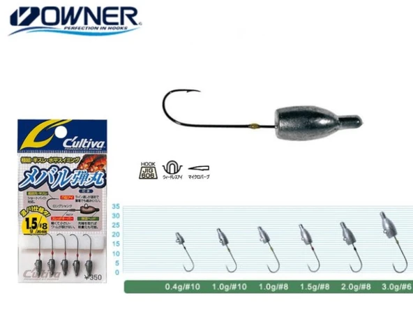 Cultiva JH-83 3gr no6 Mebaru Dama Lrf Jighead ürün görseli 1