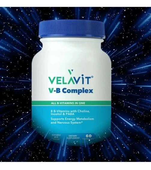 Velavit V-B Complex Saç ve Tırnağın Bütünsel Sağlığını Destekleyen Takviye Edici Gıda 60 kapsül ürün görseli 1
