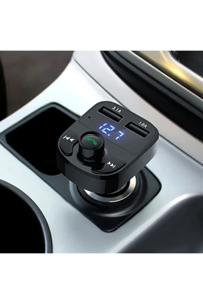 İNMUS Car X8 Araç Fm Transmitter 5.0 Bluetooth Araç Kiti Usb Mp3 Sd Kart Çakmaklık Girişli 2022 Model ürün görseli 1