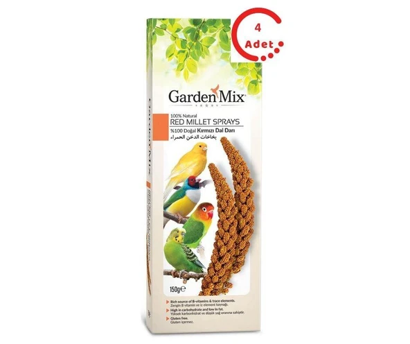 Garden mix  Platin Kırmızı Dal Darı 150 gr x 4 Adet ürün görseli 1