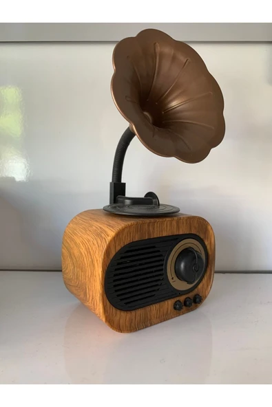 APOLLON Müzik Apollo B6 Dekoratif Masaüstü Kablosuz Hoparlör. Mini Gramofon ürün görseli 1