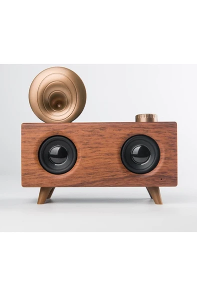 Moda PinkQueen 192 Vlike Bluetooth Hoparlör Vkb6 Gramafon Nostalji Radyo - Ürün Rengi : Ahşap (Mstzn) ürün görseli 1