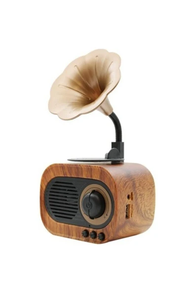 CNK B5 Nostaljik Mini Gramafon Usb Aux Bluetooth Yüksek Ses Kalitesi B5teknonowww ürün görseli 1