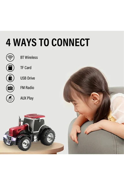 AbaTech Traktör Araba Bluetooth Hoparlör USB/FM Radyo Speaker Nostaljik Radyo ürün görseli 1