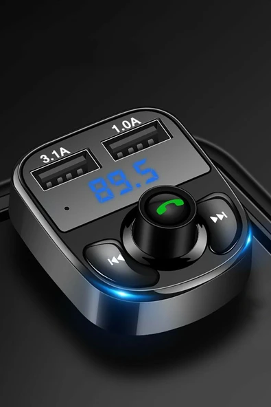 Doxal Car X8 Araç Fm Transmitter 5.0 Bluetooth Usb Mp3 Sd Kart Çakmaklık Girişli Oto Müzik Çalar ürün görseli 1