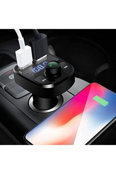 TREAGLE Car X8 Araç Fm Transmitter,bluetooth,usb,mp3,sd Kart Çakmaklık Girişli Oto Müzik Çalar Kiti ürün görseli 1