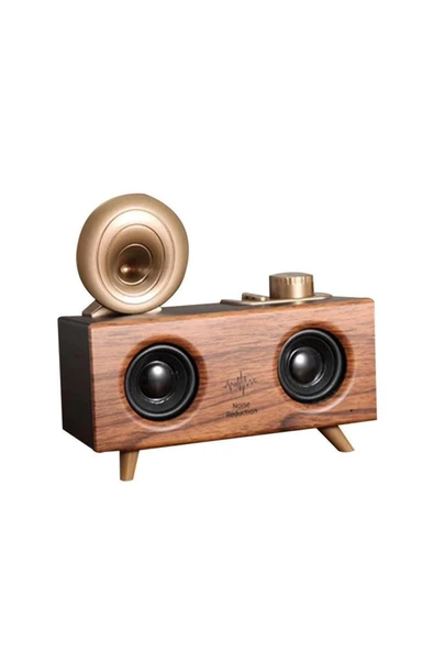 Torima B6 Nostaljik Gramafon 3d Sound Ahşap Bluetooth Hoparlör ürün görseli 1
