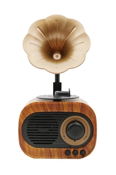 KLASİST B5 Nostaljik Mini Gramafon Radyo Usb Aux Bluetooth Radyo Yüksek Ses Kalitesi ürün görseli 1