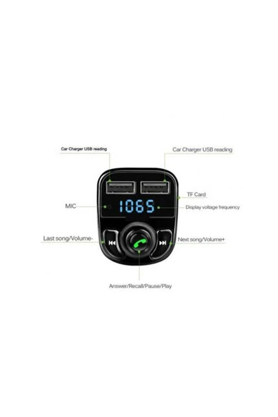 Otom Bluetooth Fm Transmitter Car X8 - Resim 3