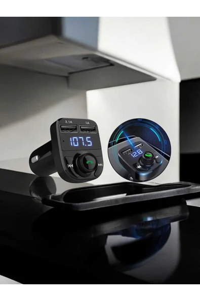Roxir Car X8 Araç Fm Transmitter 5.0 Bluetooth Araç Kiti Usb Mp3 Sd Kart Çakmaklık Girişli 2022 Model ürün görseli 1