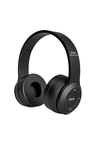 Choice P47 Bluetooth Headset Over-the-head Foldable Subwoofer Gift Wireless Sports Headphones For iphone... ürün görseli 1