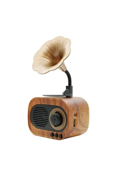 İTHALCİM B5 Nostaljik Mini Radyo Gramofon Bluetooth Hoparlör Fm Usb Sd Yüksek Ses Speaker ürün görseli 1