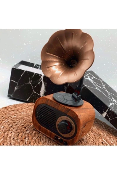 LOOVİTECH B5 Nostaljik Mini Radyo Gramofon Bluetooth/radyo/usb/sd Speaker ürün görseli 1