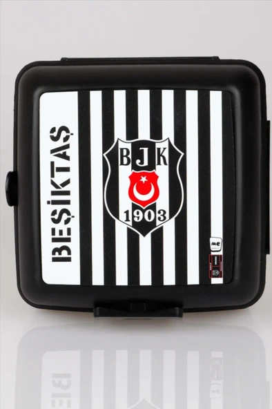 Beşiktaş Lisanslı Plastik Beslenme Kabı/Kutusu (Çizgili) ürün görseli 1