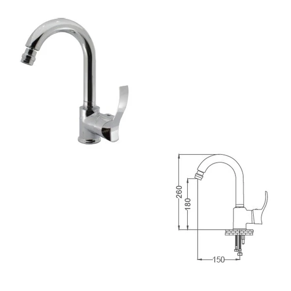 POLİSU GOLD MİX KUĞU LAVABO BATARYASI ürün görseli 1