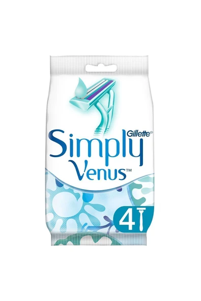 Gillette Venus Simply Kadın 2 Bıçaklı Basic Kullan At 4'lü ürün görseli 1