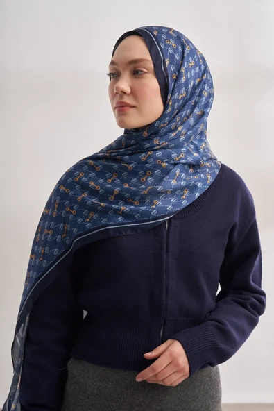 İTHAL VUAL MONOGRAM DESEN ŞAL -10151031 - Resim 10