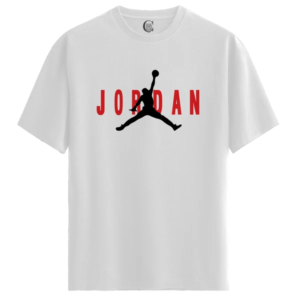 Jordan - %100 Pamuklu Erkek Beyaz Tişört - Premium Quality ürün görseli 1