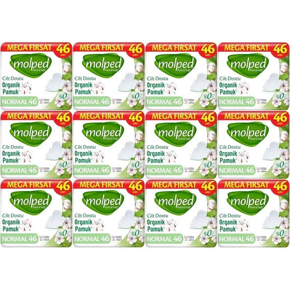 Molped Pure&Soft Hijyenik Ped Normal 552 (12PK*46) Adet Mega Pk ürün görseli 1
