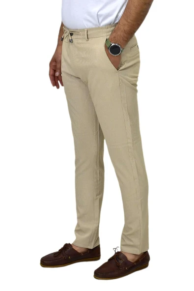 Erkek Bej Rengi Jogger Lastikli Pantolon 1920 BGL-ST04419 ürün görseli 1
