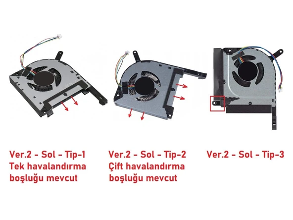 Asus TUF Gaming FX505DT Fan V2 (Sol Fan) Tip2 ürün görseli 1