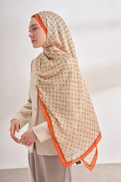 İTHAL VUAL MONOGRAM DESEN ŞAL -52929 - Resim 9
