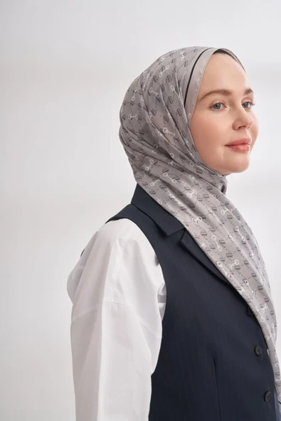 İTHAL VUAL MONOGRAM DESEN ŞAL -52929 - Resim 10