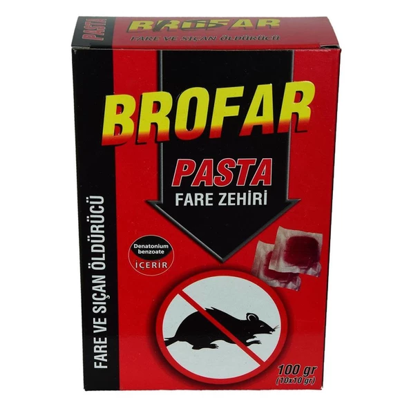 Brofar Fare Öldürücü Pasta Sıçan Zehiri Yemi 10 Adet x 10Gr ürün görseli 1