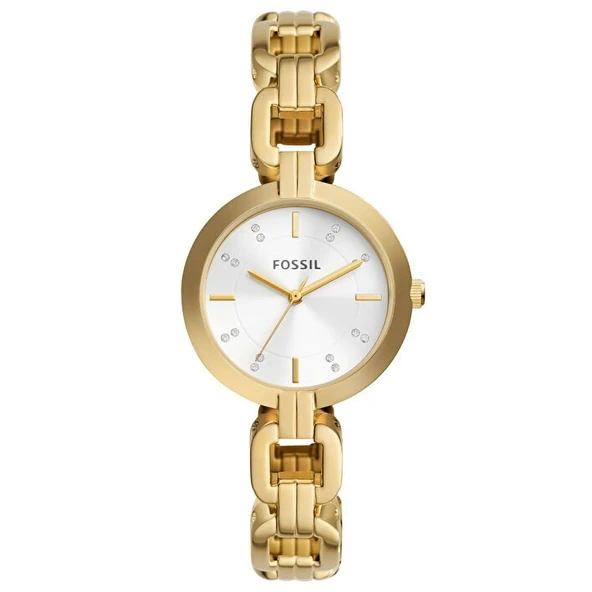 Fossil FBQ3852 Quartz Çelik Altın Rengi Beyaz 32 mm Kadın Kol Saati ürün görseli 1