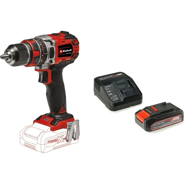 Einhell Tp-Cd 18/50 Li-I Bl Solo Vidalama + 1 x 2.5 Ah Starter Kit Akü ürün görseli 1