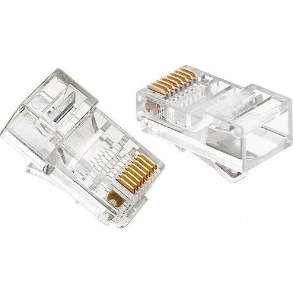 Cat 5 RJ45 Konnektör Jack 100 Adet - Resim 3