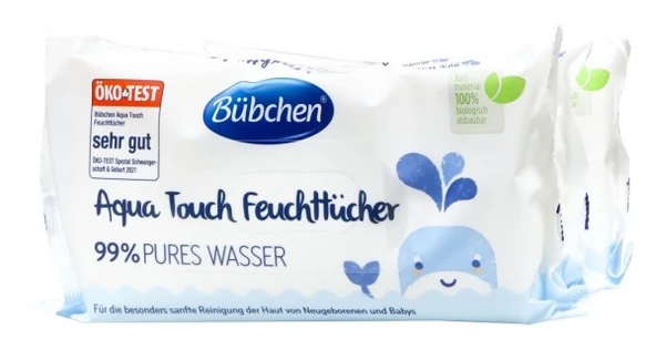Bübchen Baby Yenidoğan Islak Mendil Aqua Touch 3x48li ürün görseli 1