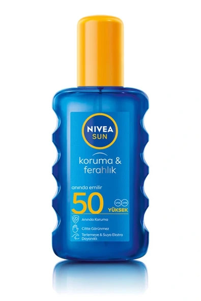Nivea Sun SPF50 Güneş Koruyucu ve Ferahlık Vücut Spreyi 200 ml ürün görseli 1