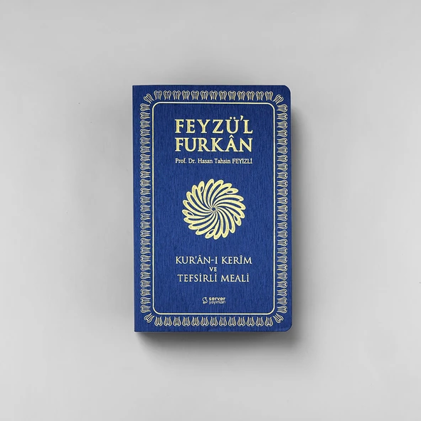 Feyzü'l Furkan Kur'an-ı Kerim ve Tefsirli Meali (Sempatik Cep Boy - İNCE CİLT) LACİVERT ürün görseli 1