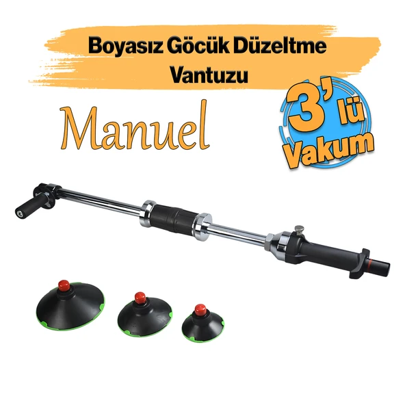 Manuel Pompalı Boyasız Kaporta Göçük Düzeltme Vantuz 3 Çeşit Hava Çektirme Vakum 75-100-125 mm ürün görseli 1
