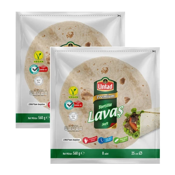 Untad Tortilla Lavaş 8 li 560 gr x 2 Adet ürün görseli 1