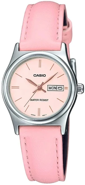 CASIO LTP-V006L-4BUDF PEMBE DERİ KORDON KADIN KOL SAATİ ürün görseli 1