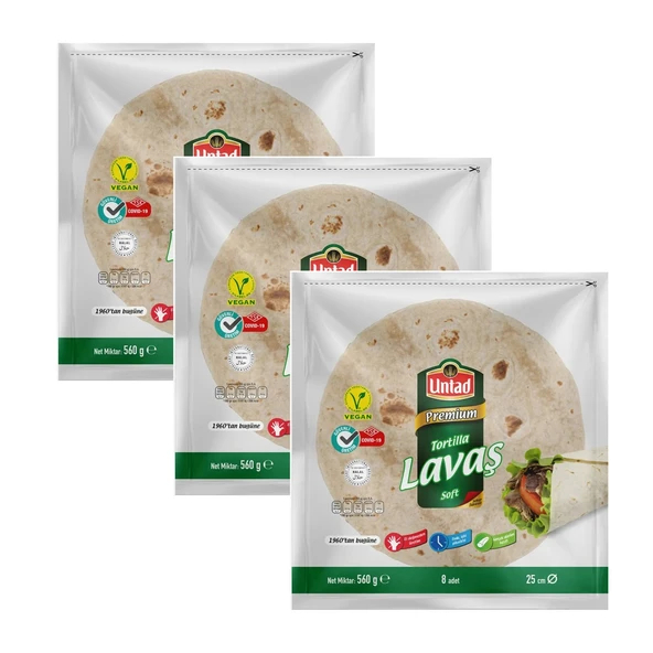 Untad Tortilla Lavaş 8 li 560 gr x 3 Adet ürün görseli 1