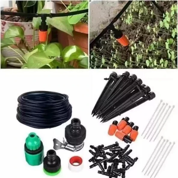 Zhltools 15 Metre Bağ Bahçe Damla Sulama Borusu Sulama Hortumu Seti ürün görseli 1
