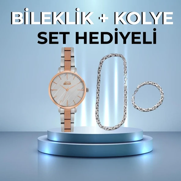 Slazenger SL.09.6227.3.04 Quartz 36 mm Gri\Rose Kadın Kol Saati ürün görseli 1