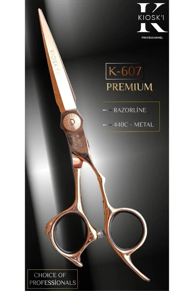 Kioski Profesyonel Premium Lüks Makas 440-C 6 Numara K-607 ürün görseli 1