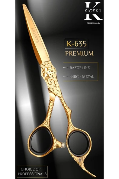 Kioski Profesyonel Premium Lüks Makas 440-C 6 Numara K-635 ürün görseli 1